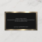 Goldenes Lederherzenmuster Visitenkarte (Rückseite)