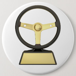 Goldenes Lenkrad-Trophäe Button