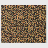 Goldenes Leopardenmuster Geschenkpapier (Flach)