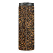 Goldenes Leopardenmuster Thermosbecher (Rückseite)