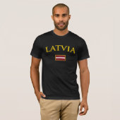Goldenes Lettland T-Shirt (Vorne ganz)
