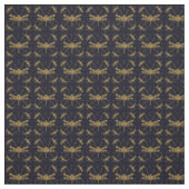 Goldenes Libellenmuster - dunkel Stoff (Muster)