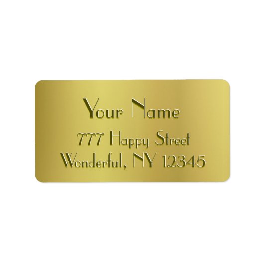 Goldenes Licht Adressaufkleber (Vorne)