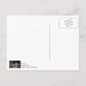 Goldenes Licht durch Postkarte (Rückseite)