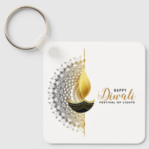 Goldenes Licht: Ein Diwali-Segen Schlüsselanhänger