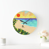 Goldenes Licht Große Wanduhr (Zuhause)