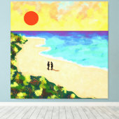 Goldenes Licht Leinwanddruck (Insitu (Holzboden))