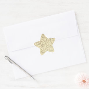 Goldenes Licht sanfter Glitter funkelt Stern-Aufkleber
