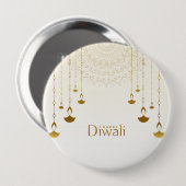 Goldenes Licht von Diwali Button (Vorne & Hinten)