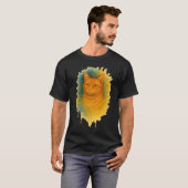 Goldenes Licht: Wasserfarbkatze T-Shirt (Vorne ganz)