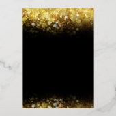 Goldenes Licht zum 50. Jahrestag der Hochzeit Folieneinladung (Rückseite)