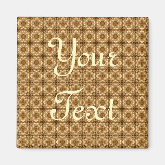 Goldenes Lichtmuster Magnet (Vorne)