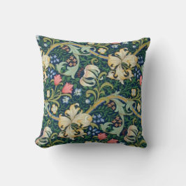 Goldenes Lilien-Wurfs-Kissen Kissen