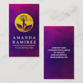 Goldenes Logo für die Yoga-Pose Visitenkarte (Vorne/Hinten)