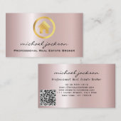 Goldenes Logo House Real Anwesen Agent Beruflich Visitenkarte (Vorne/Hinten)
