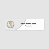 Goldenes Logo Namensschild (Vorderseite)