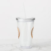 Goldenes Lorbeer-Kranz-Monogramm Acryltrinkbecher (Links)