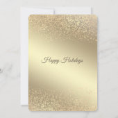 Goldenes luxuriöses Weihnachtsfest im Unternehmen Einladung (Rückseite)