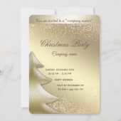 Goldenes luxuriöses Weihnachtsfest im Unternehmen Einladung (Vorderseite)