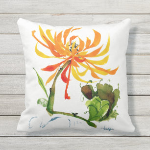 Goldenes Mama-Chinese-Bürsten-Aquarell-Kissen im Kissen