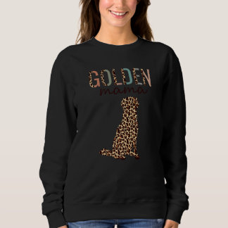 Goldenes Mama mit Leopard-Druck für Golden Retriev Sweatshirt