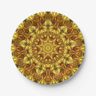 Goldenes Mandala Antikes abstraktes Design-63495 Pappteller