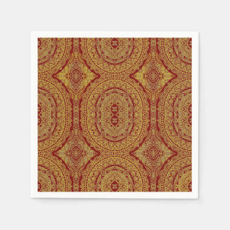 Goldenes Mandala auf Rot Serviette
