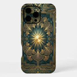 Goldenes Mandala-Blühen | Gold iPhone 16 Pro Max H Hülle