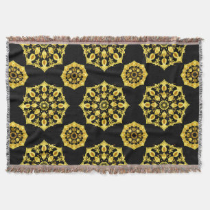 Goldenes Mandala-Design mit symmetrischen Mustern Decke