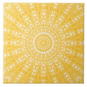 Goldenes Mandala Geometrisches Muster Fliese