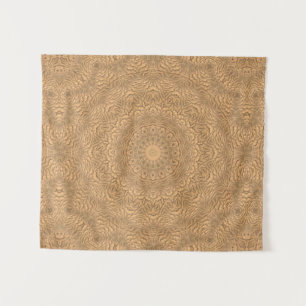 Goldenes Mandala. "Goldener Sand". Wandteppich