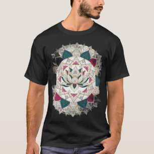 Goldenes Mandala — Heilige Geometrie Lotus T-Shirt