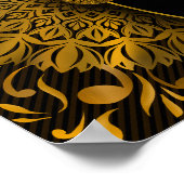 Goldenes Mandala klassisches elegantes Getränkemen Poster (Ecke)