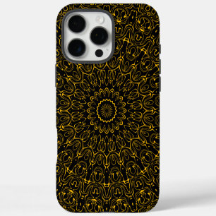 Goldenes Mandala-Muster mit strahlender Symmetrie iPhone 16 Pro Max Hülle