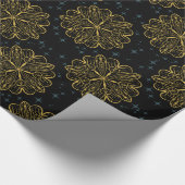 Goldenes Mandala-Ziermuster Geschenkpapier (Ecke)