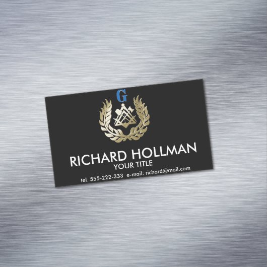 Goldenes Mauerwerk Magnetische Visitenkarte (Beispiel)