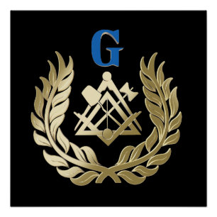 Goldenes Maurersymbol Poster