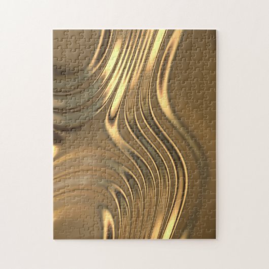 Goldenes Metallwirbeldesign Puzzle (Vertikal)