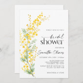 Goldenes Mimosa Brautparty Einladung (Vorne/Hinten)