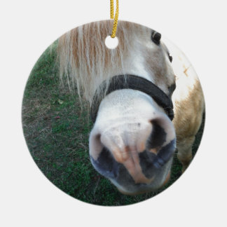 Goldenes Miniaturpferd Keramik Ornament