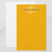 Goldenes Mit Monogramm Briefpapier (Vorne/Hinten)