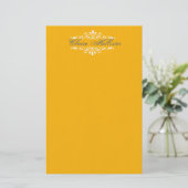 Goldenes Mit Monogramm Briefpapier (Stehend Vorderseite)