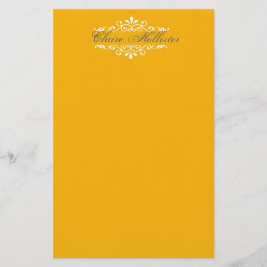 Goldenes Mit Monogramm Briefpapier (Vorderseite)