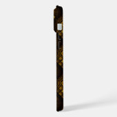 Goldenes modernes Boho-elegantes abstraktes Kunstm iPhone Hülle (Linke Seite)