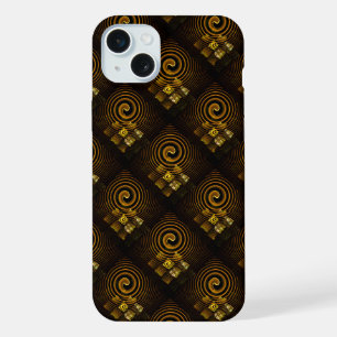 Goldenes modernes Boho-elegantes abstraktes Kunstm iPhone 15 Plus Hülle