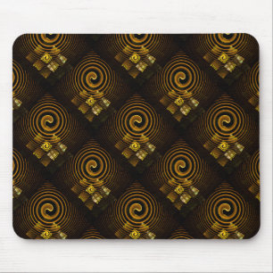 Goldenes modernes Boho-elegantes abstraktes Kunstm Mousepad