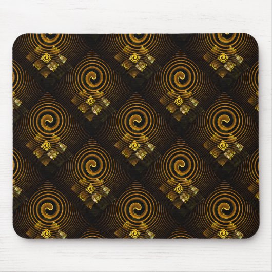 Goldenes modernes Boho-elegantes abstraktes Kunstm Mousepad (Vorne)