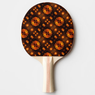 Goldenes modernes Boho-elegantes abstraktes Kunstm Tischtennis Schläger