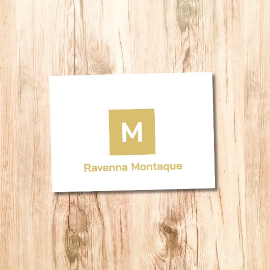 Goldenes modernes Monogramm personalisierter Name
