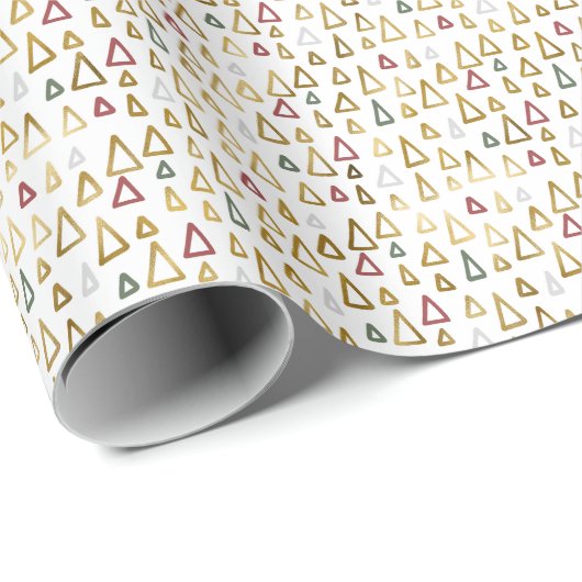 Goldenes modernes Weihnachtsgeschenk mit kleinen B Geschenkpapier (Rolleneckpunkt)